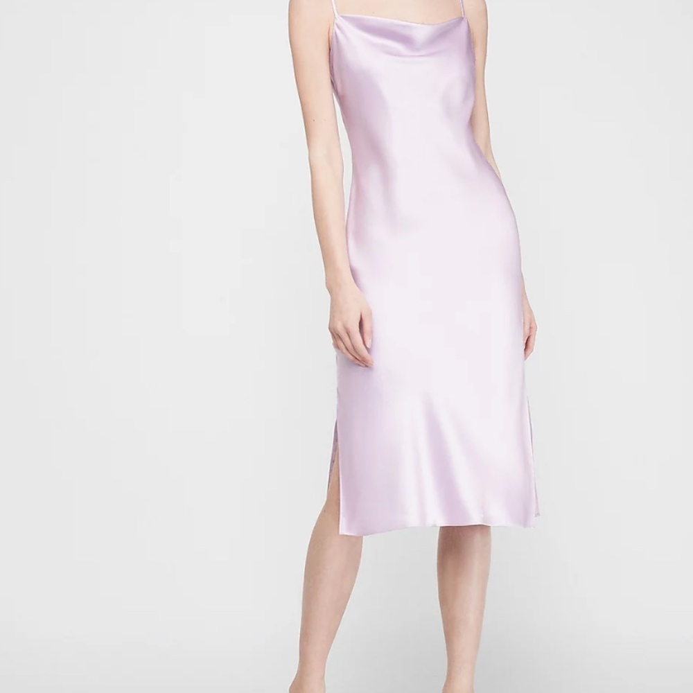 NWOT Lavender Express Satin Midi Dress